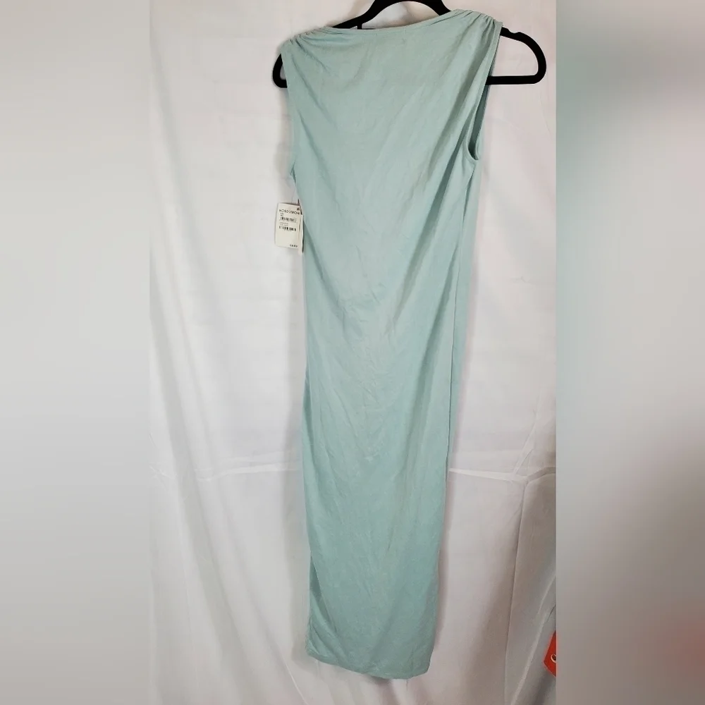 Open edit Size XXS Sleeveless Midi Wrap Dress in Teal Mist NWT. - Picture 6 of 6